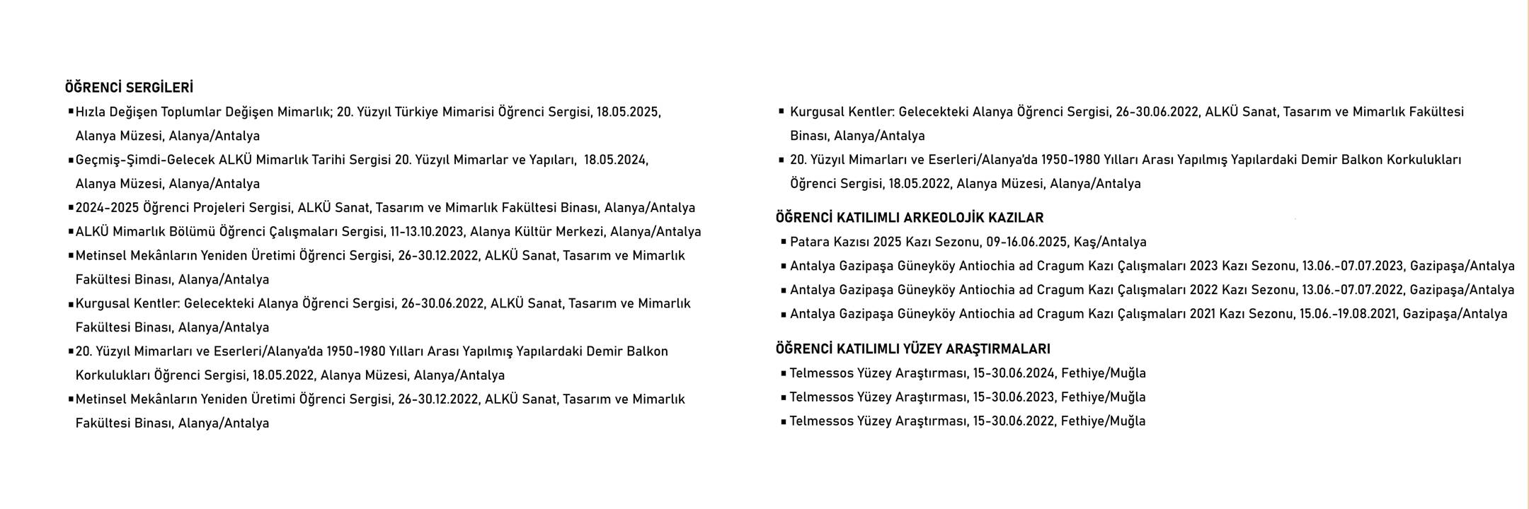Sanat, Tasarım ve Mimarlık Fakültesi
