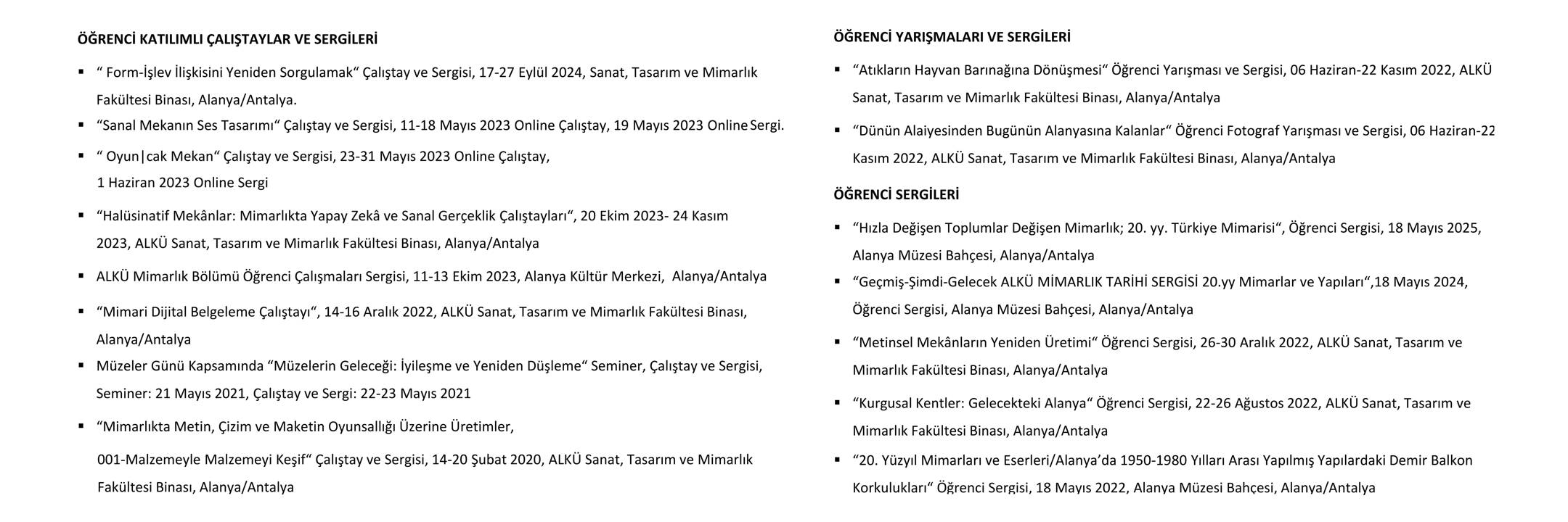 Sanat, Tasarım ve Mimarlık Fakültesi